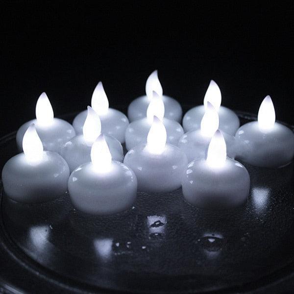 6/12PCS Luces de Velas Flotantes LED - Sin Llama y a Prueba de Agua
