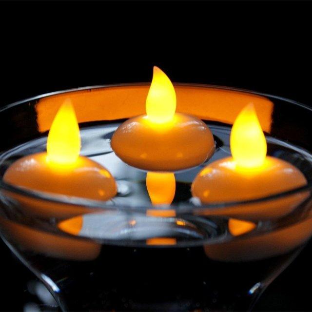 6/12PCS Luces de Velas Flotantes LED - Sin Llama y a Prueba de Agua