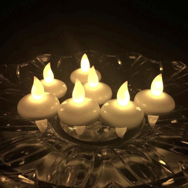6/12PCS Luces de Velas Flotantes LED - Sin Llama y a Prueba de Agua