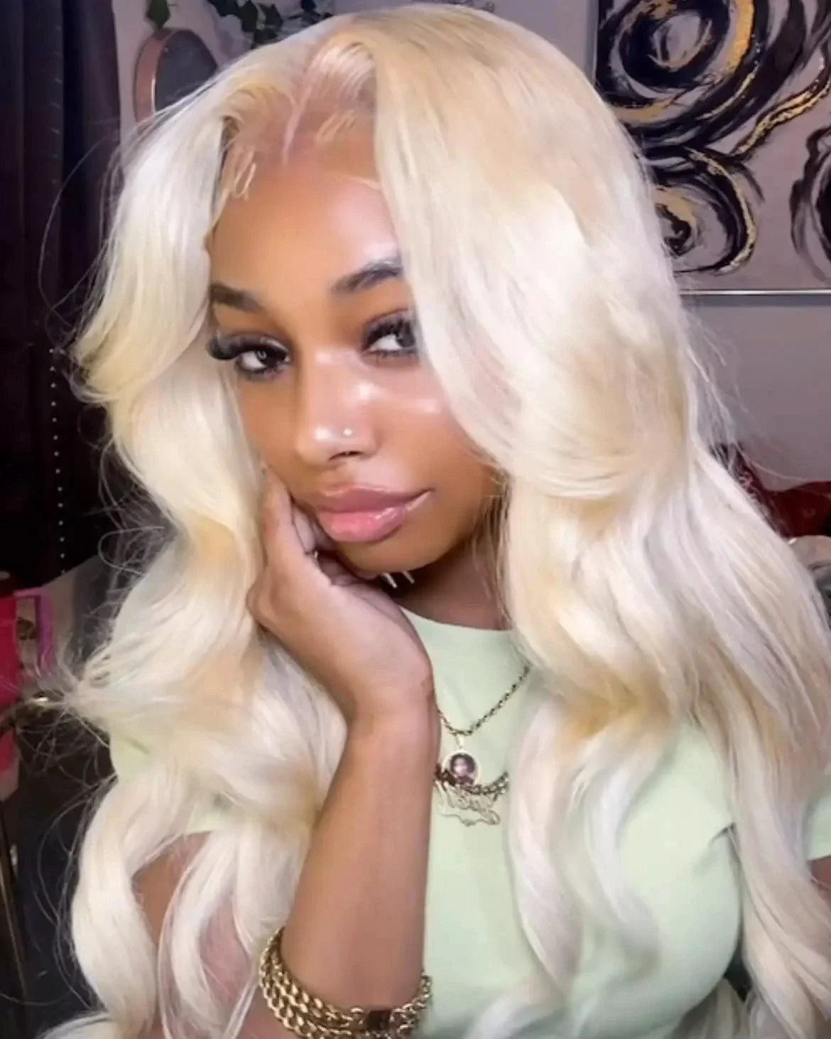 613 HD Lace Frontal Wig - Premium Blonde Body Wave