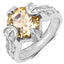 Ensemble de bijoux en argent sterling avec citrine véritable de 11,40 carats