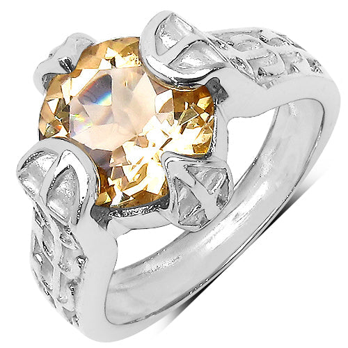 Ensemble de bijoux en argent sterling avec citrine véritable de 11,40 carats