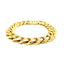 Bracelet en chaîne curb poli large en or jaune 14 carats
