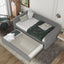 Twin Size Daybed with Trundle  Upholstered Daybed with Padded Back  Gray - Korvel