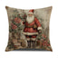 Nordic Style Santa Claus Pillow Cover for Holiday Decor