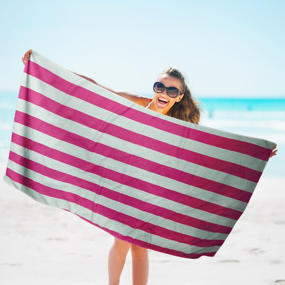 Double-Sided Velvet Quick-Drying Beach Towel