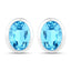 4.00 Carat Genuine Swiss Blue Topaz Sterling Silver Earrings