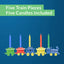 Juego de Soportes para Velas de Tren de Fiesta con Velas de Cumpleaños
