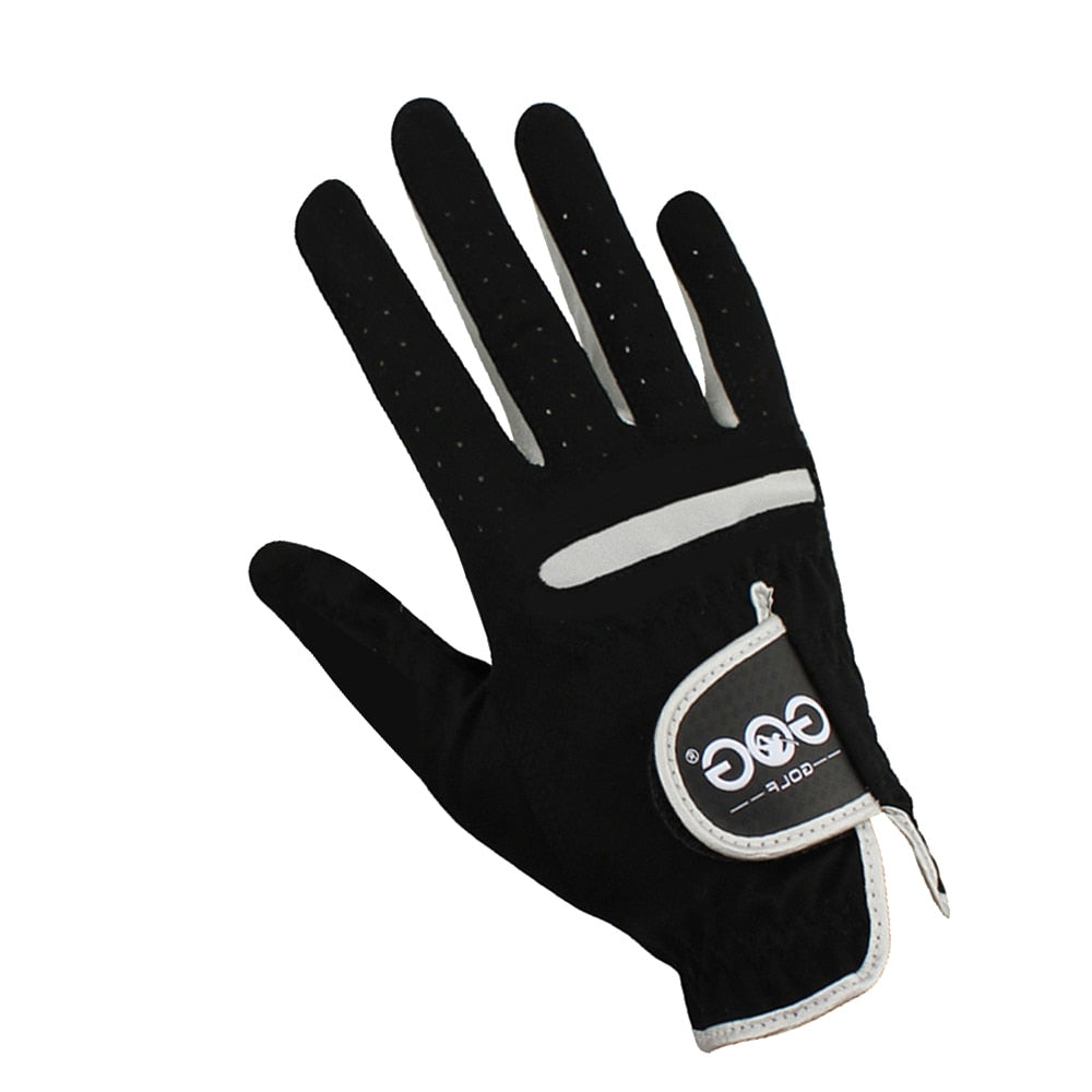 1 Pcs Men's Golf Glove Left Hand Right Hand Micro Soft Fiber Breathable Golf Gloves Men Color Black Brand GOG - Korvel