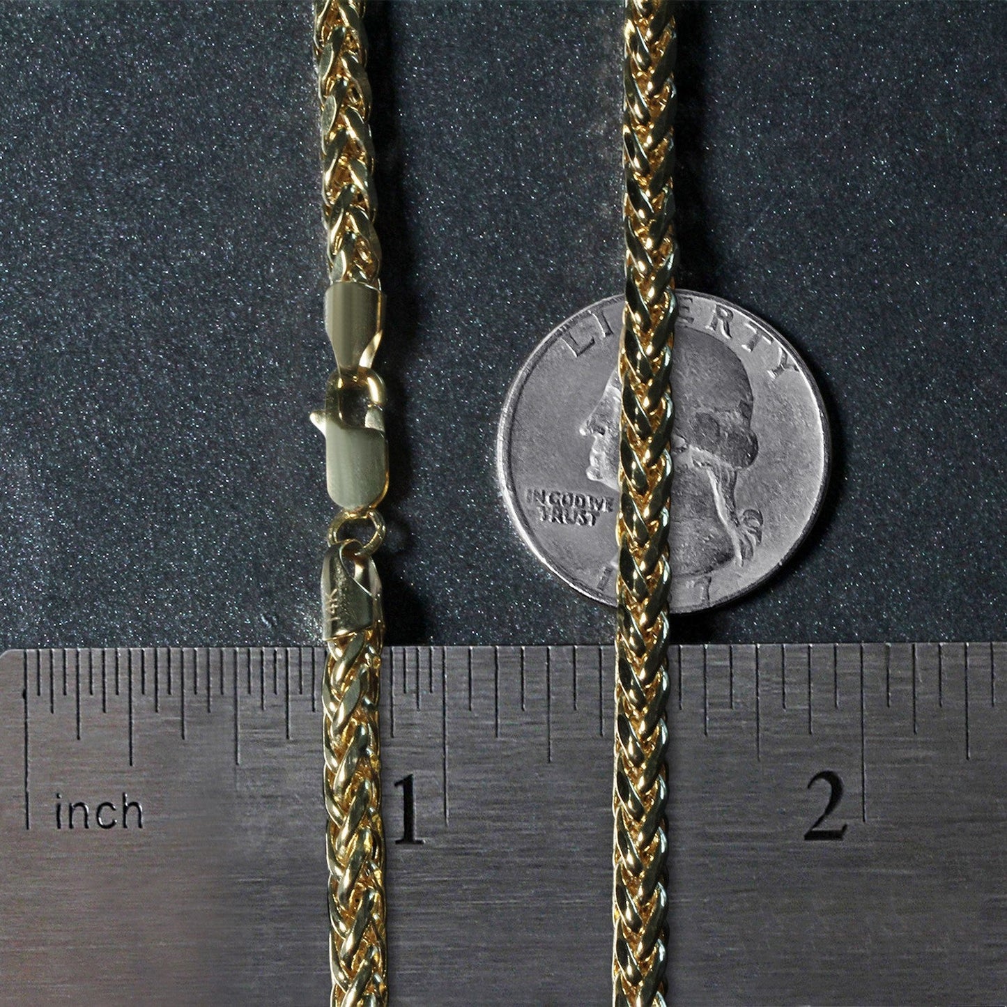 14k Yellow Gold Diamond Cut Round Franco Chain - 4.1mm