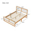 Modern Style Queen Size Solid Wood Platform Bed for Kids, Teens, Adults, No Need Box Spring, Walnut and White - Korvel