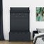 Hall tree with storage desk, entrance desk with drawers and 5 hooks, display rack, dark blue - Korvel