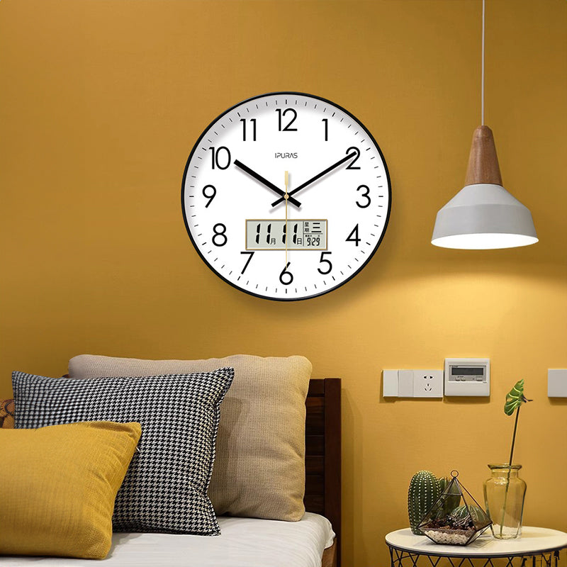 Horloge murale électronique avec calendrier 2025 - Design moderne