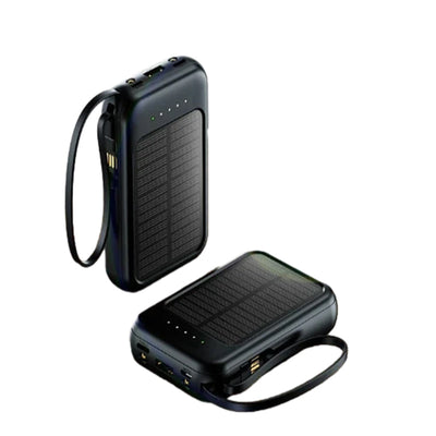 Premium Mini Solar Power Bank - 20000mAh Portable Charger