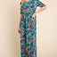 Vestido Maxi Shirred Impreso Halagador para Mujeres