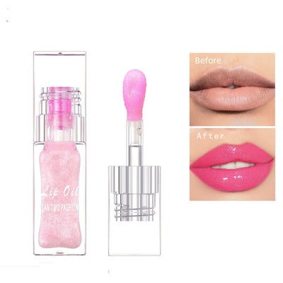 Hydrating Color Changing Lip Gloss Sparkling Shimmer Lip Oil Plumping Liquid Lipstick - Korvel