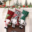 Christmas Day Decoration Red Black White Grid Faceless Forester Christmas Socks Dwarf Hanging Doll Candy Gift Bag - Korvel