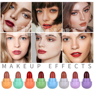 Fit Colors 8 Colors Chewing Gum Small Lipstick Matte Velvet Non-Stick Cup Mini Capsule Lipstick Set - Korvel