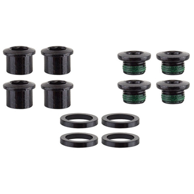 SRAM Dual-Hex Chainring Bolt Set - 8pc Steel Black