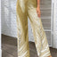 Elegant Striped Leaf Print Wide Leg Pants for Women