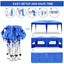 10'x20 'folding canopy with 6 detachable side walls outdoor activity shelters UPF 50+terrace portable tent (blue) - Korvel
