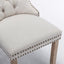 Premium Tufted Solid Wood Dining Chair Set - Gray