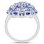 4.62 Carat Genuine Tanzanite Sterling Silver Engagement Ring