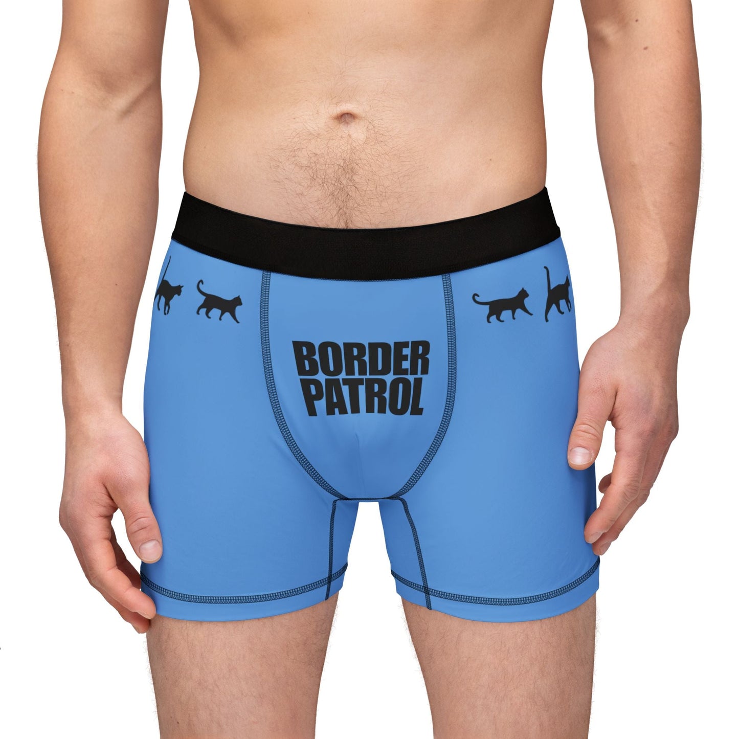 Border Patrol Cat Boxer Briefs – Men's Stretch Underwear