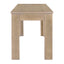 TREXM 3-piece retro dining table, rectangular stand table, and 2 4-person wooden stools (made of natural wood) - Korvel