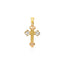 Colgante de Cruz de Oro Tri Color de 14k