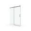 68 to 72 inches wide x 76 inches high frameless soft closing shower door 3/8 inches (10mm) thick brushed nickel solid glass 22D0 - Korvel