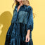 Robe Chemise en Velours Détail Frange