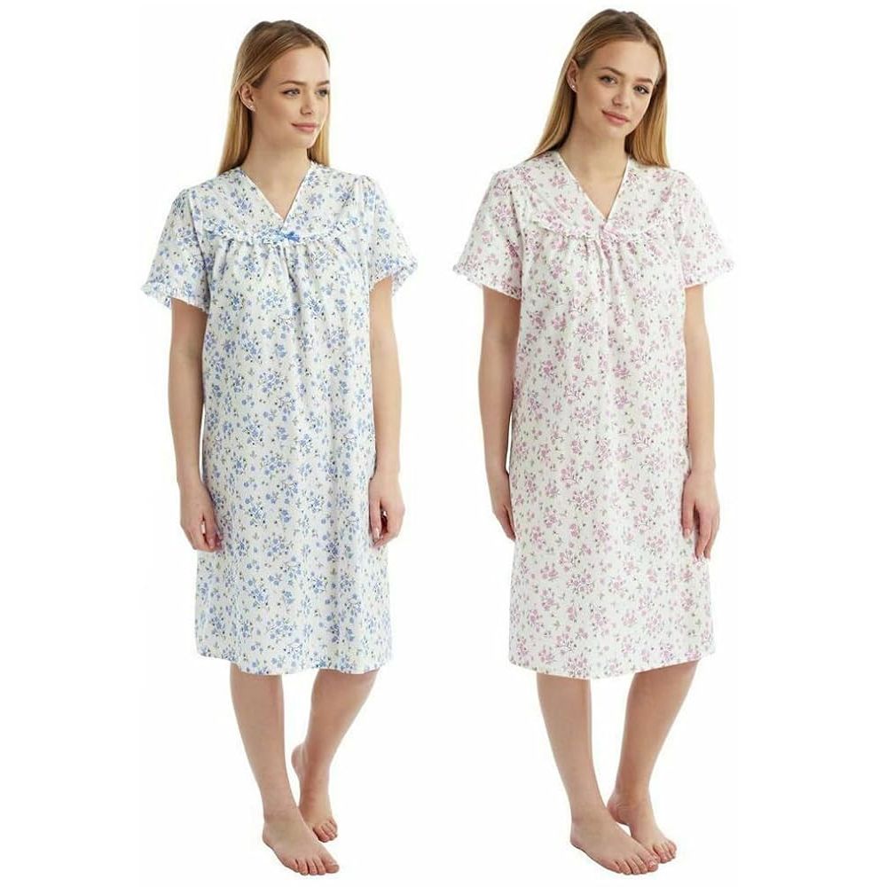 Camisón de Flores con Espalda Abierta para Mujer Talla Extra Pequeña