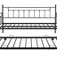 Retro Black Metal Double Bed with Flexible Ear Shaft