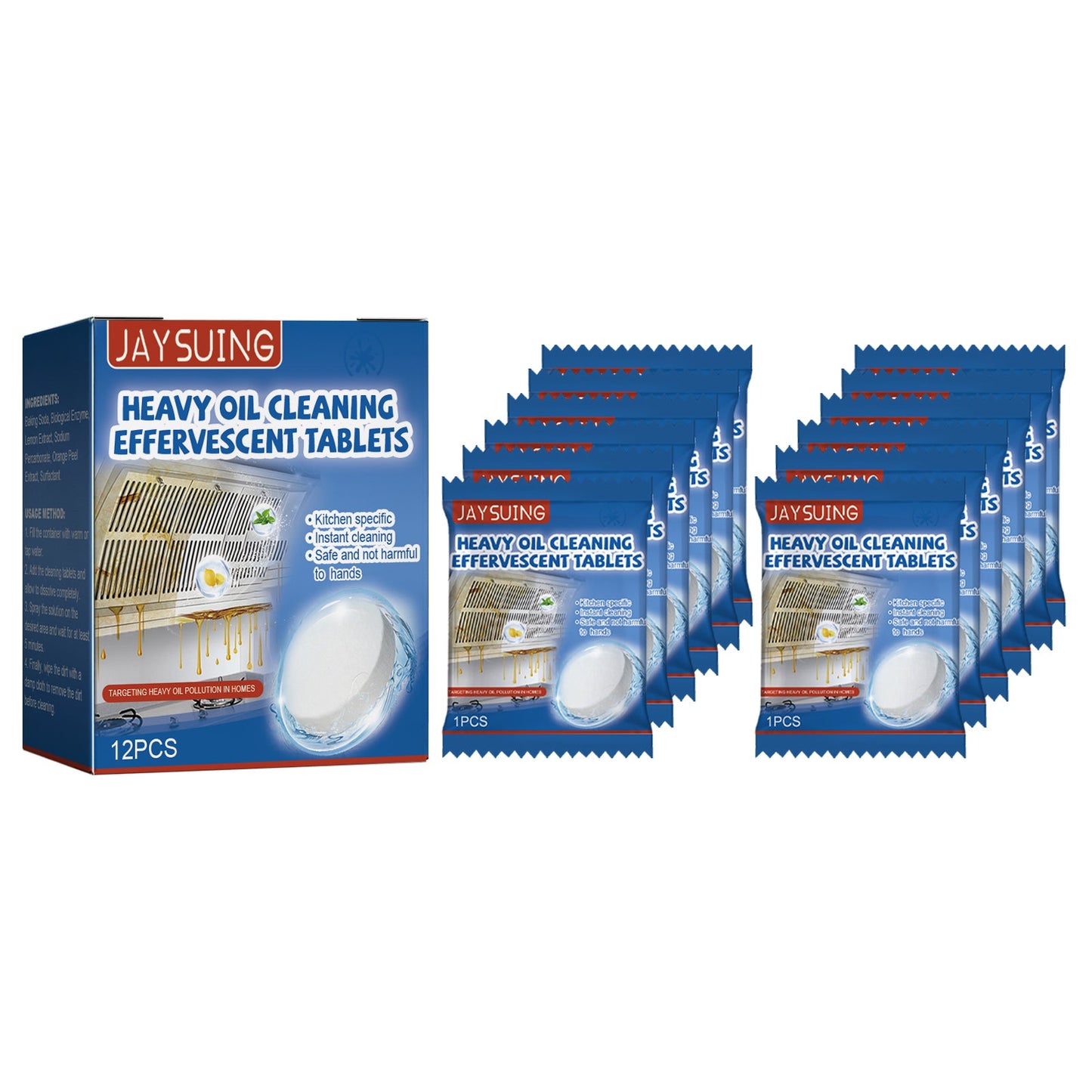 Effervescent Kitchen Oil Stain Cleaning Tablets