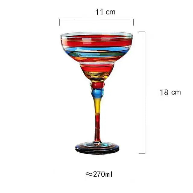 Colorful Wine Glasses Cups Cocktail Goblet Champagne Cup Glasses Bar Party Home DrinkWare Wedding Gifts Kitchen Accessories NEW - Korvel