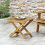 Outdoor Folding Wooden Side Table, Natural, 15"D x 22.75"W x 18.25"H - Korvel