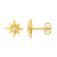 Boucles d'oreilles en diamant North Star en or jaune 14K haute brillance