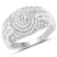 Anillo de Compromiso de Diamante Blanco Genuino de 1.15 Quilates en Plata de Ley
