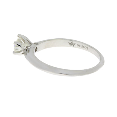 Genuine Cubic Zirconium Sterling Silver Engagement Ring