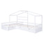 Twin Size House Platform Bed with Three Storage Drawers White - Korvel