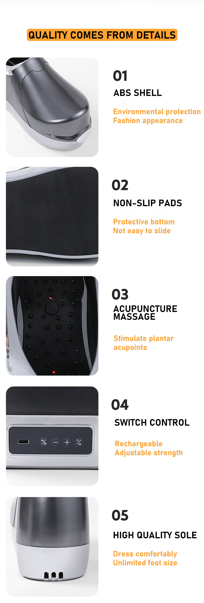 Multifunctional massage shoes Sole acupoint massage shoes - Korvel