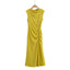 Fashionable and Sexy  Style Women's Two-color Knitted Pleated Long Dress - Korvel