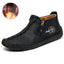 Men's Stylish Ankle Boots with Zipper for Outdoor Activities