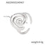 Bague en acier titane en forme de spirale