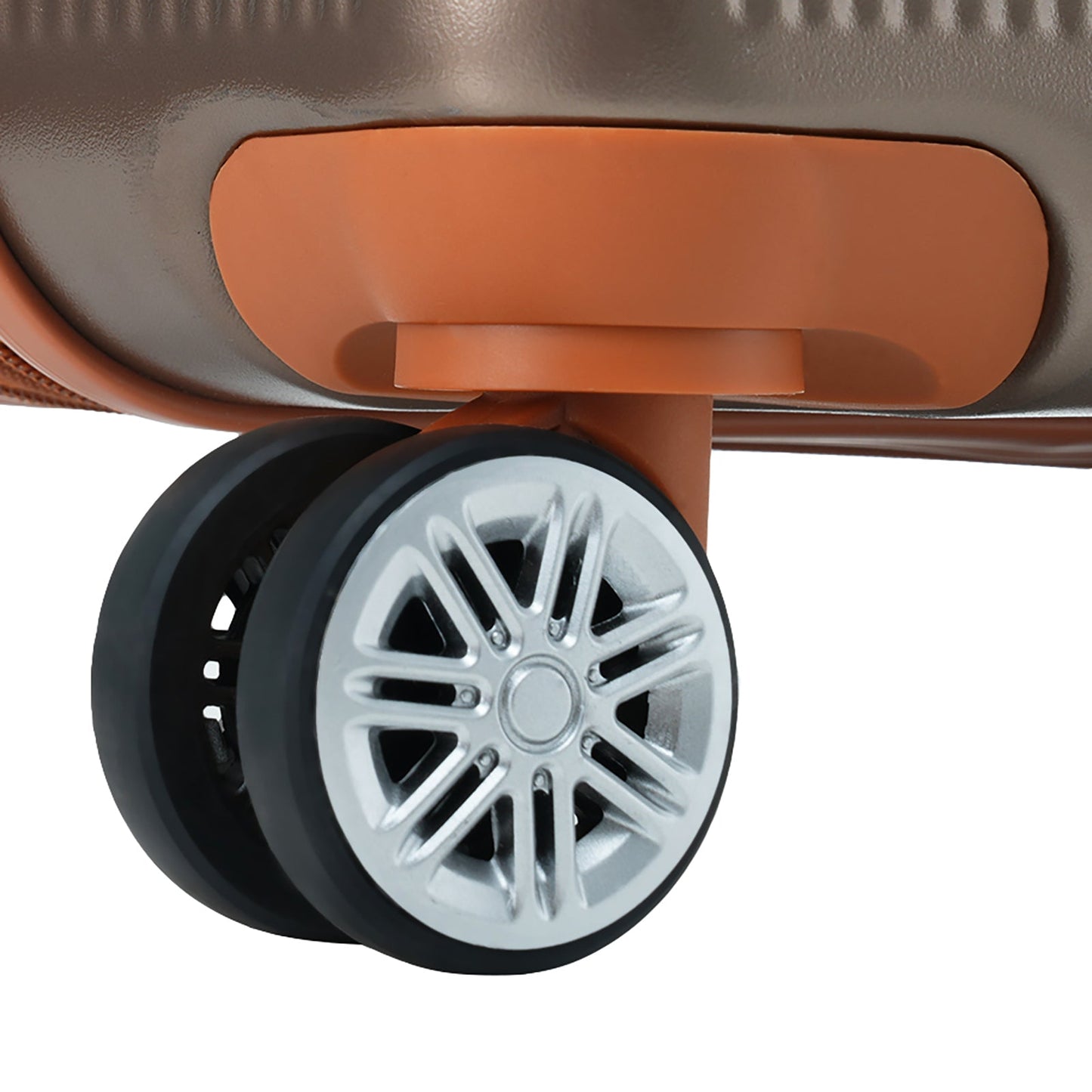 Hardshell Luggage Sets 3 Piece Carry-on Suitcase Double Spinner Wheels with TSA Lock for Men Women, Coppery (20in) - Korvel