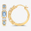 2.66 Carat Genuine Blue Topaz & White Topaz Sterling Silver Earrings