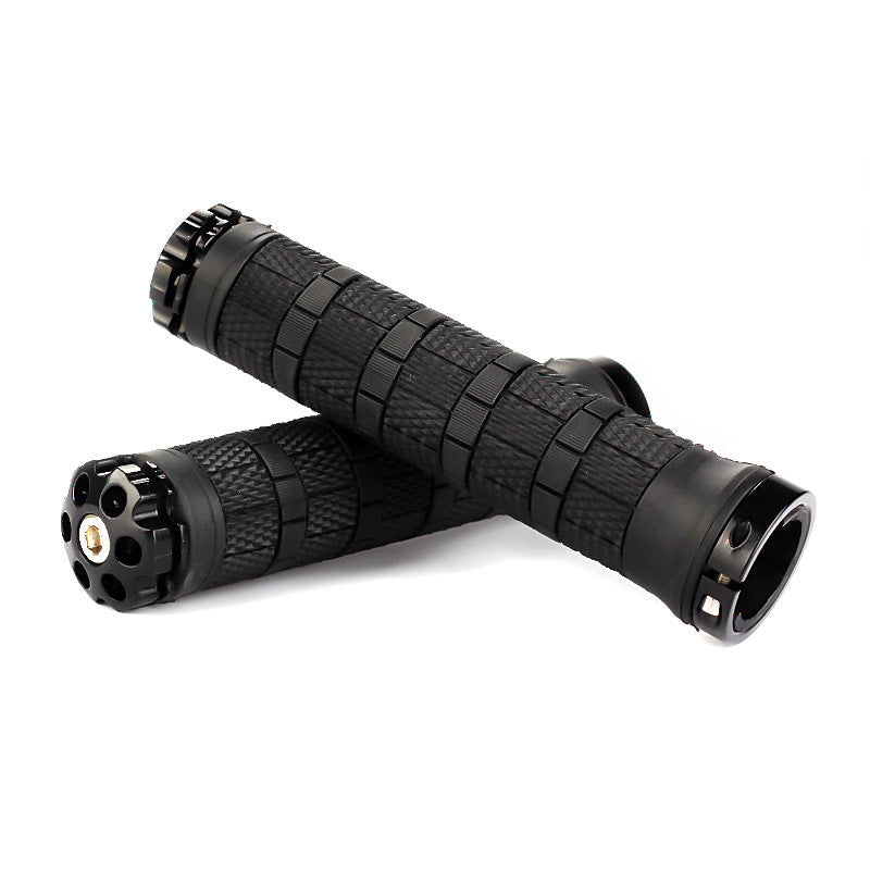 Mountain Bike Rubber Handle Aluminum Alloy Integrated Plug Lock Handle Riding Equipment Accessories - Korvel