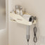 Cream hair dryer storage rack, non perforated wall mounted bathroom hair dryer rack, hair dryer holder, bathroom rack - Korvel