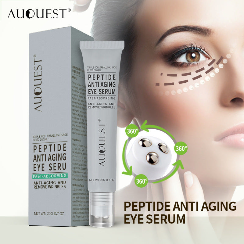 AUQUEST Polypeptide Eye Serum Cream Collagen Roller Eye Cream Massage Stick Dilute Eye Bag Eye Cream - Korvel